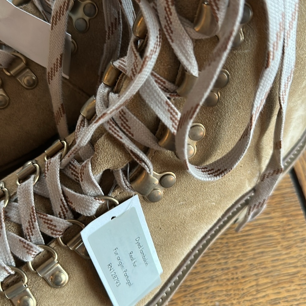 All Saints Wanda Shearling Bootie in Sand Brown size 40 or US 10. - Picture 9 of 10